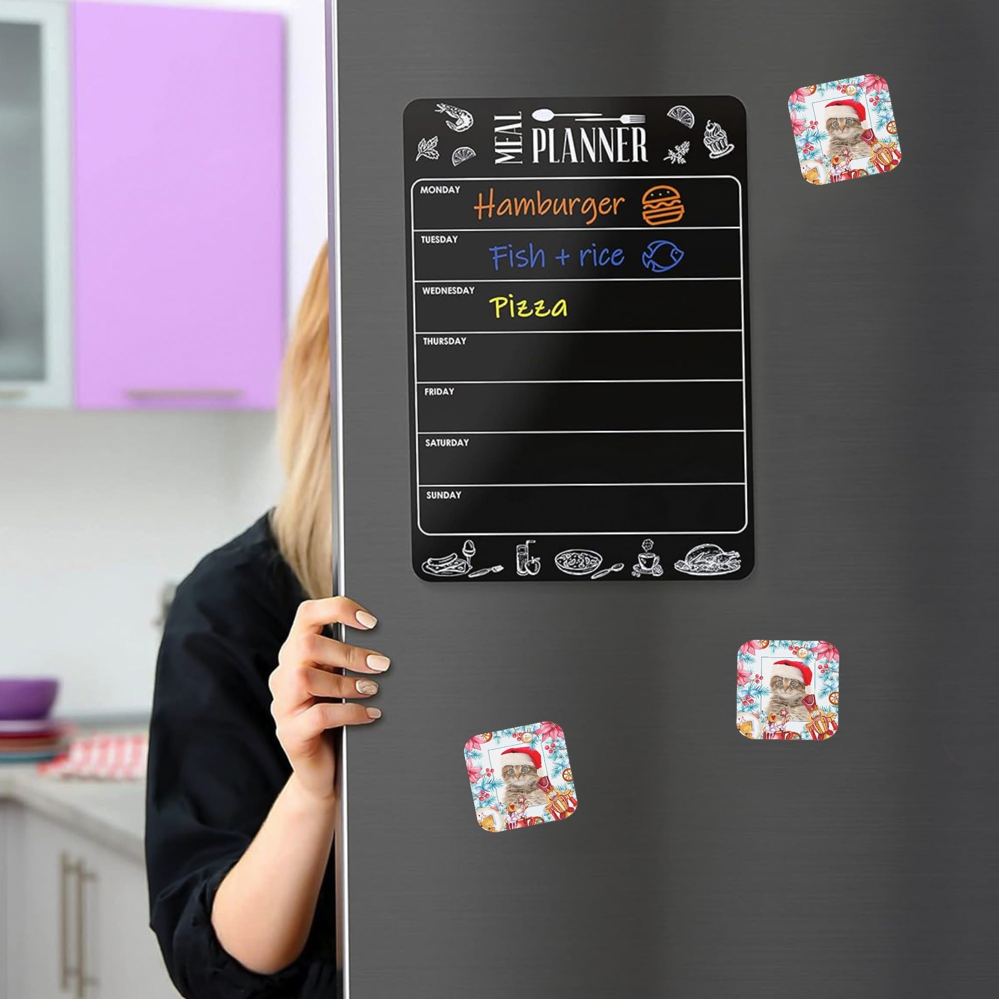 Personalized Magnetic Photos Gifts Fridge Stickers 4 Pcs