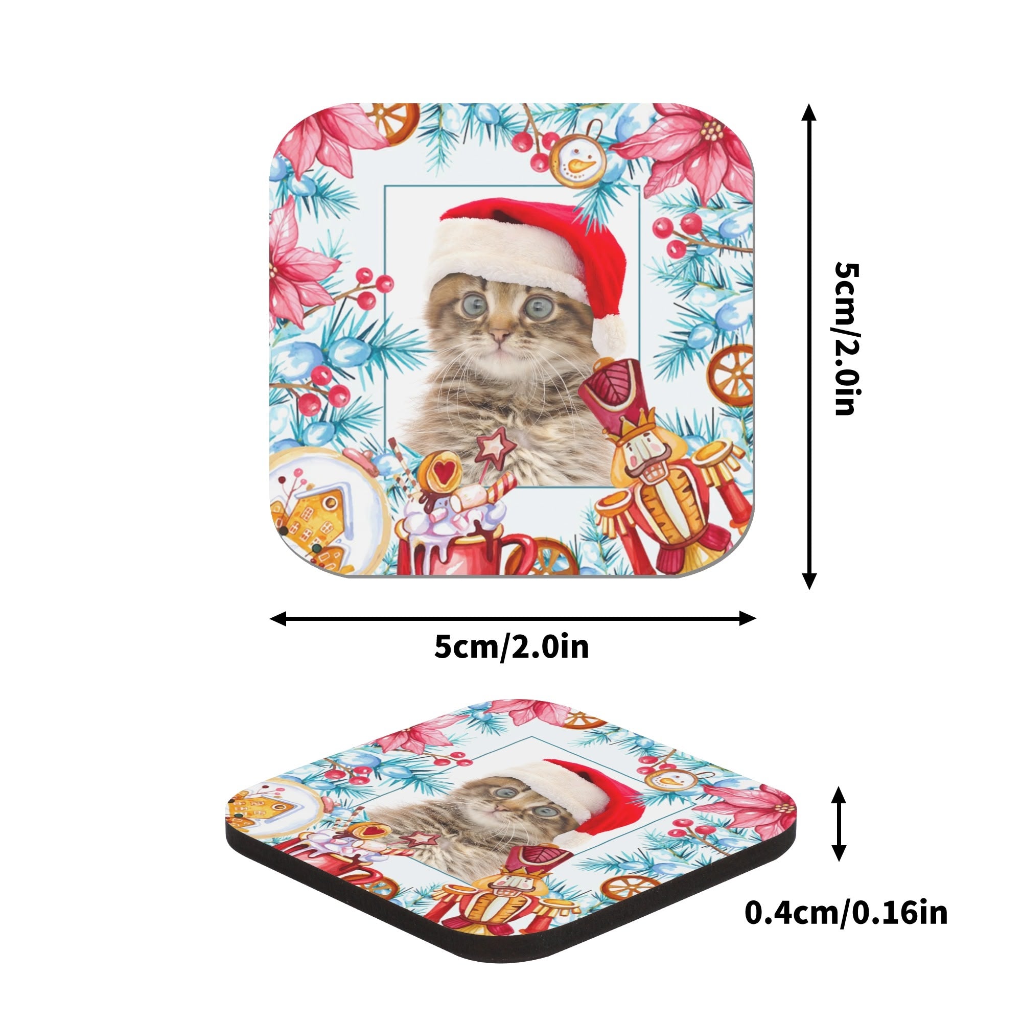 Personalized Magnetic Photos Gifts Fridge Stickers 4 Pcs