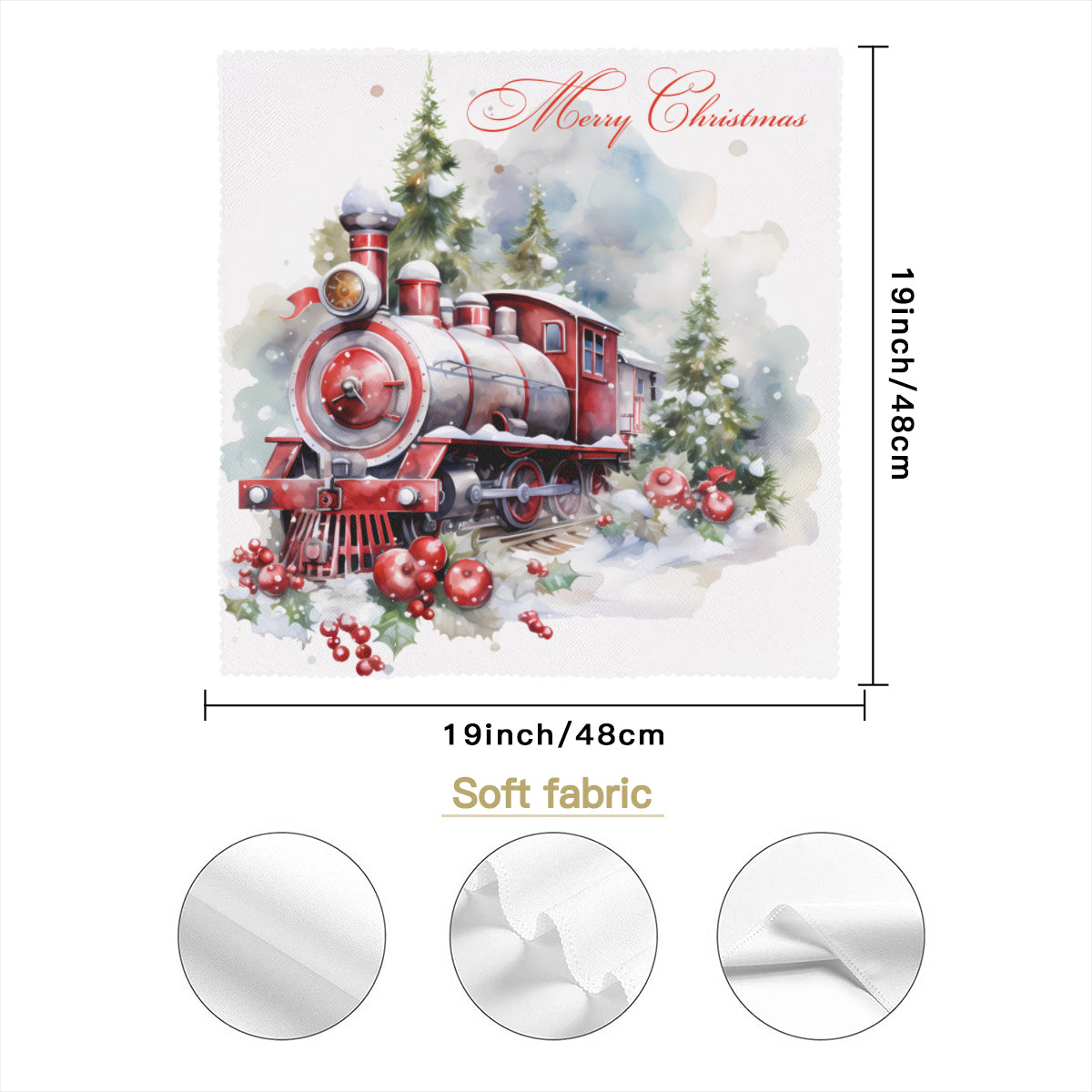 Napkin Fabric| Polyester - polar Express