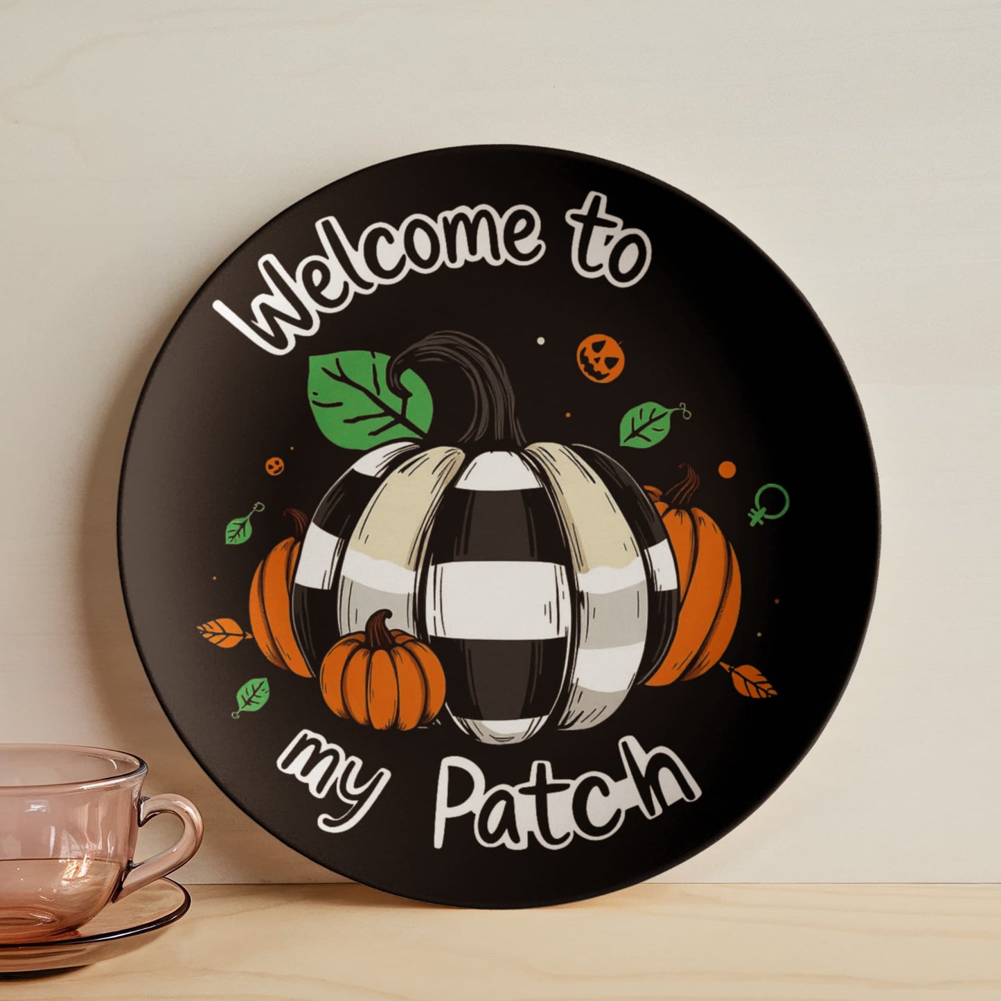 10” Plate Halloween, fall decoration