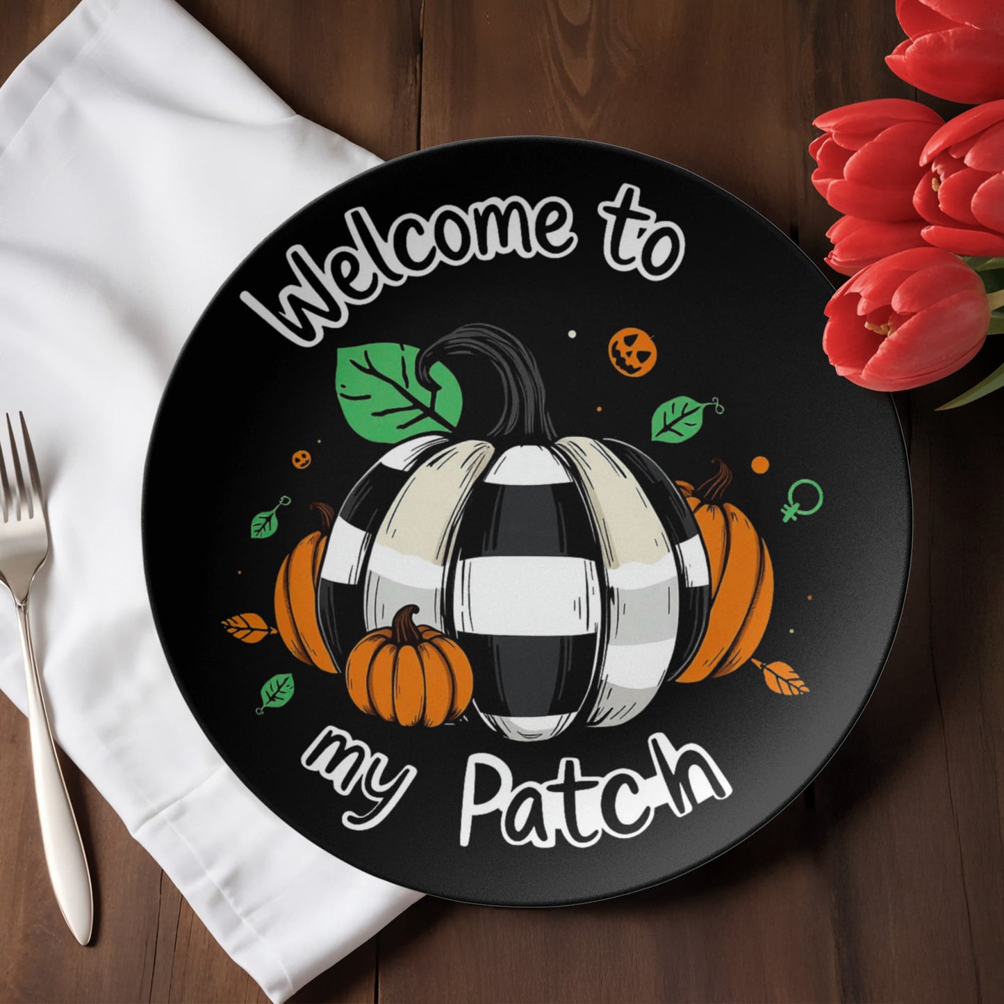 10” Plate Halloween, fall decoration