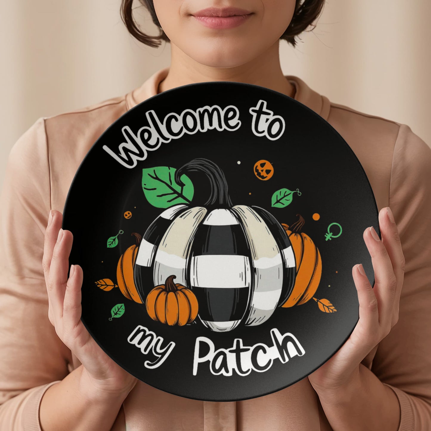 10” Plate Halloween, fall decoration