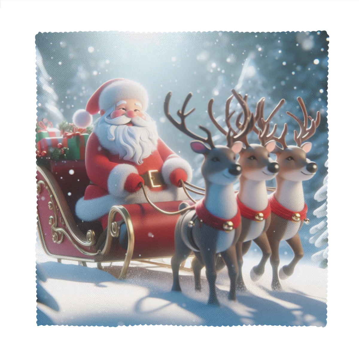 Napkin Fabric| Polyester - Santa is coming