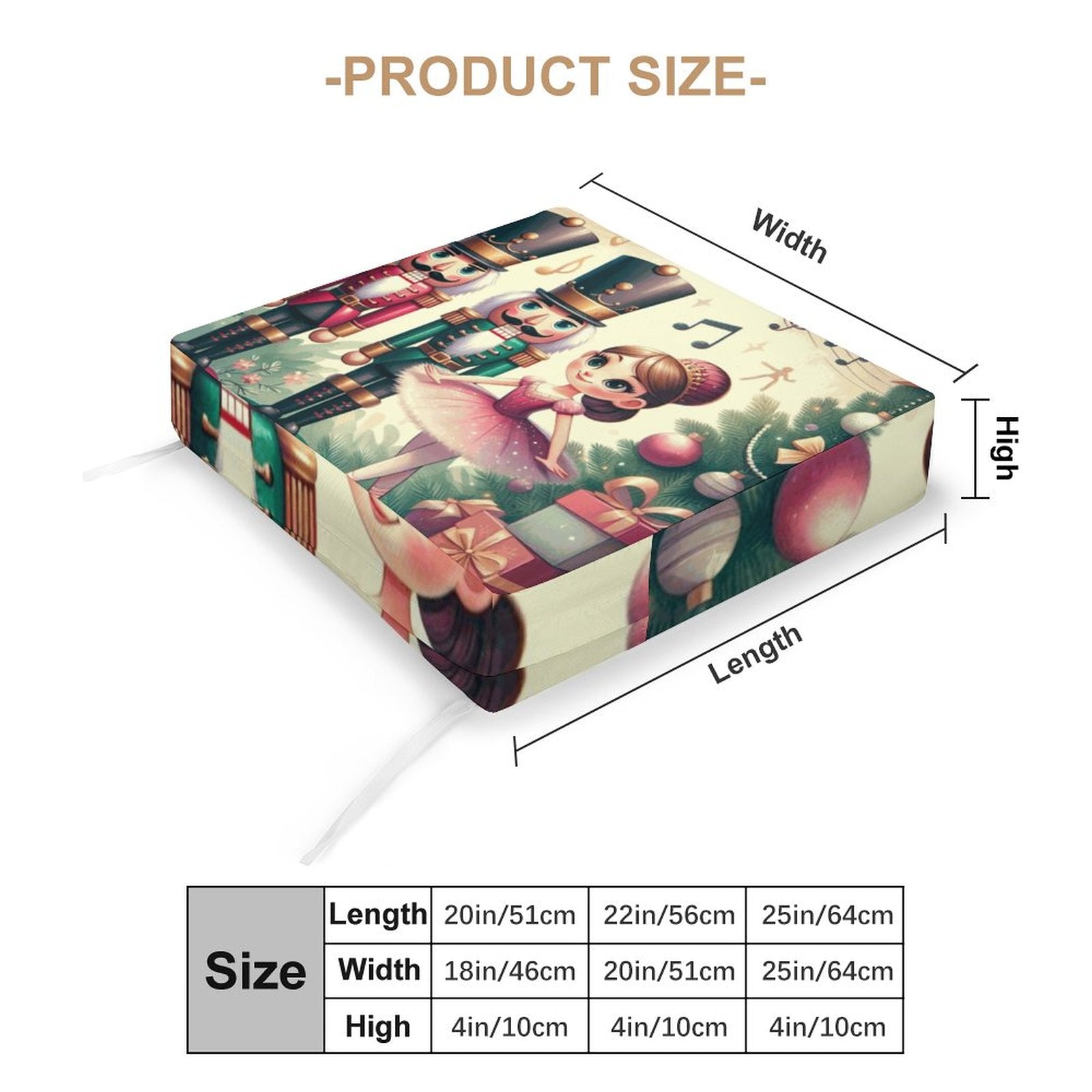 Christmas Nutcrackers Couch Outdoor Cover-25"x25"x4"/64x64x10cm