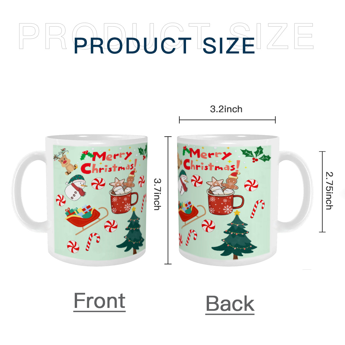 Christmas Mug (325ml/11oz) | Ceramic - Merry Christmas