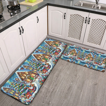 Two-piece L multifunctional kitchen mat Christmas House