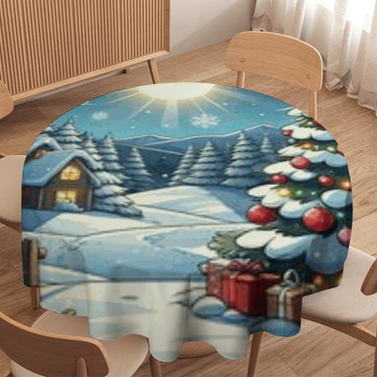 Round Tablecloth on Round Table