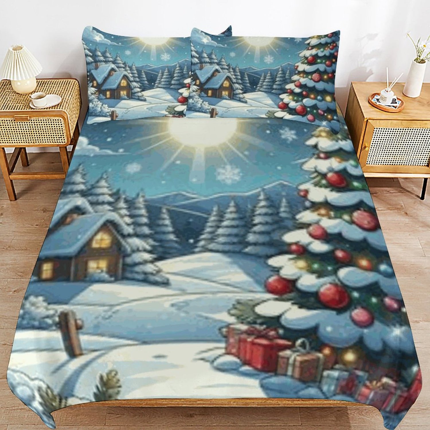 3-Piece Bedding Set-90&quot;x90&quot;/ 229x229cm (Dual-sided Printing)