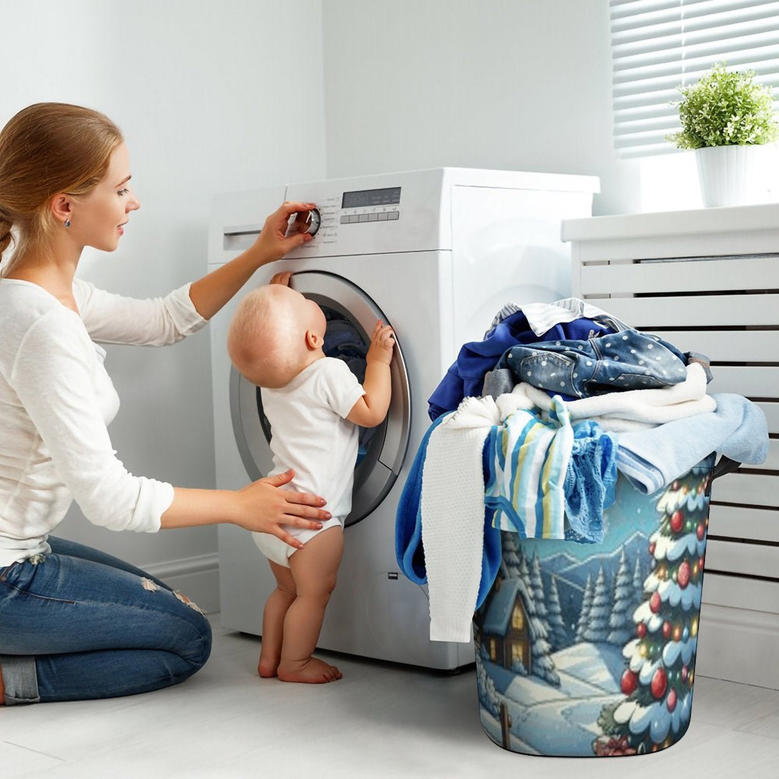 Oxford Collapsible Laundry Basket