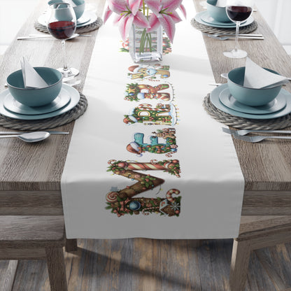 Table Runner - Merry Christmas Cotton Poly Blend