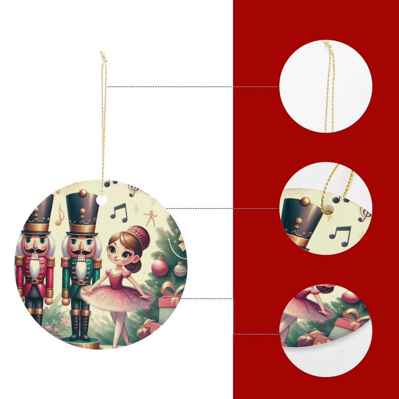 Round Ceramic Christmas Decorations