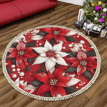 Multiple Sizes Round Area Rug with Tassels