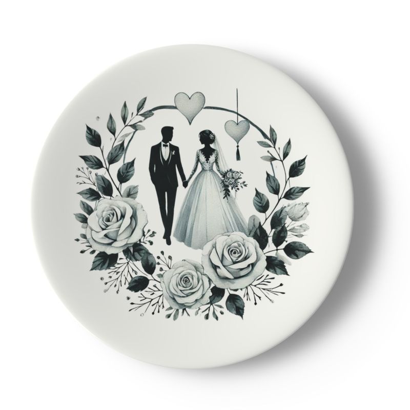 Personalized Wedding Couple Plates, Wedding Gift, Custom Couple Plates