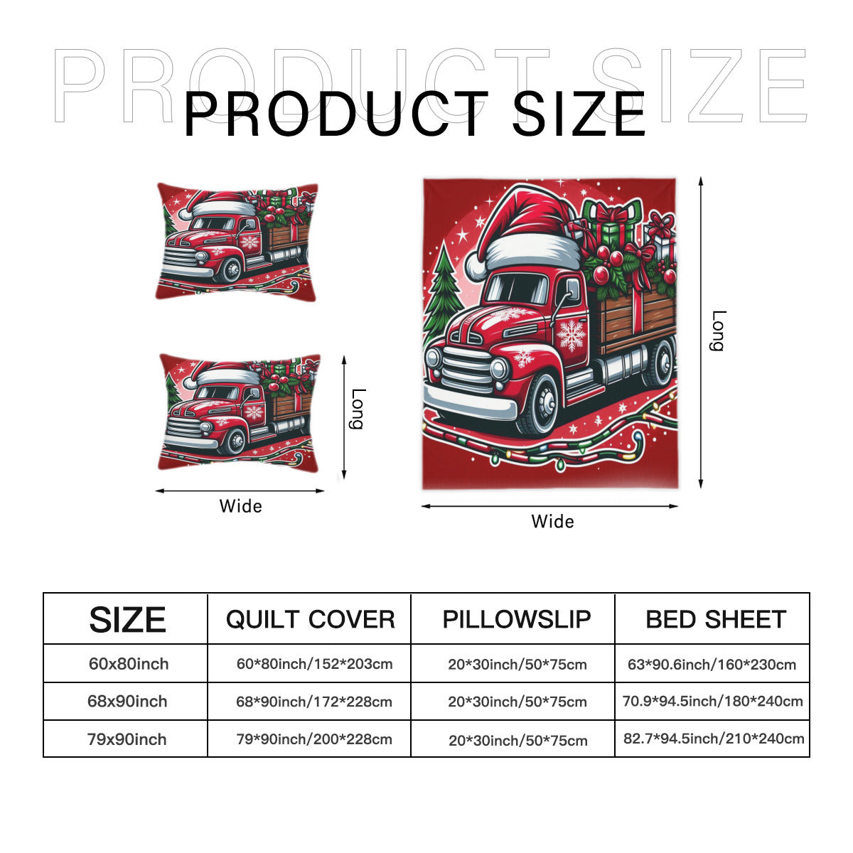 Christmas Truck Bedding four piece set