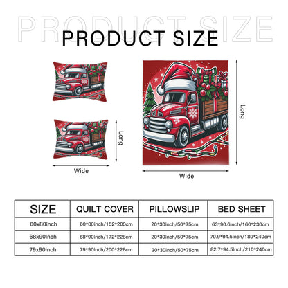 Christmas Truck Bedding four piece set