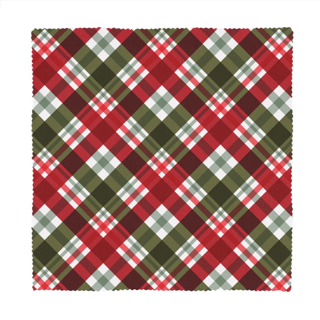 Napkin Fabric｜ Polyester - Christmas pattern 2 (1) - White / 6PCS - ChristmasLoving.Shop