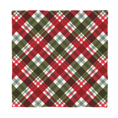 Napkin Fabric｜ Polyester - Christmas pattern 2 (1) - White / 6PCS - ChristmasLoving.Shop