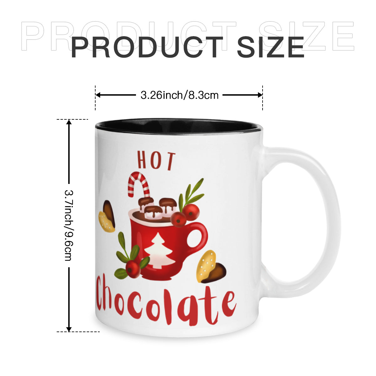 Personalized Internal Black Mug (325ml/11oz) | Ceramic - hot