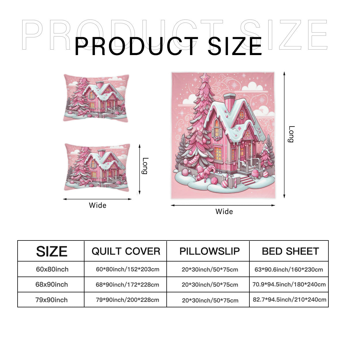 Quilt Cover Four-Piece Set (Double-Sided Printing) | Polyester - pink h1