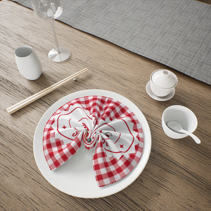 Napkin Fabric｜ Polyester - red white christmas