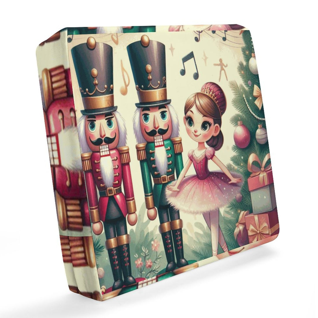 Christmas Nutcrackers Couch Outdoor Cover-25&quot;x25&quot;x4&quot;/64x64x10cm - White ffffff / 25‘’x25‘’x4‘’/64x64x10cm - ChristmasLoving.Shop