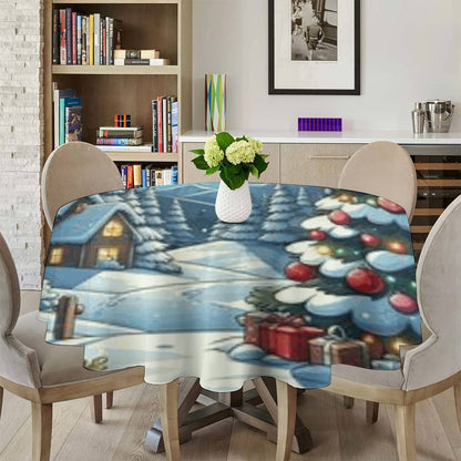 Round Tablecloth on Round Table