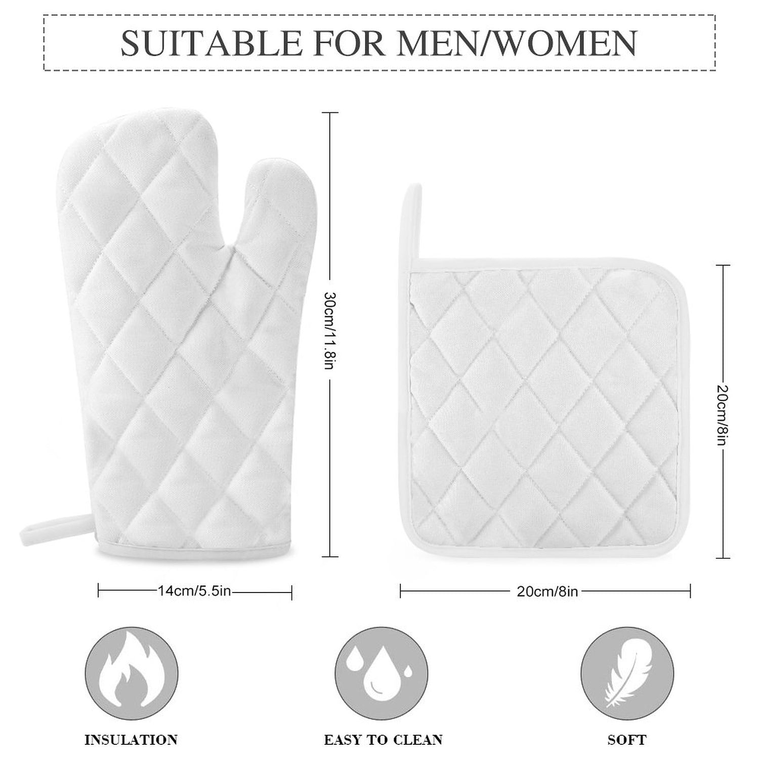 Oven Mitts &amp; Pot Holder Set of 3 (Multi-image Splicing)