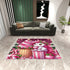 Christmas pink unicorn Area Rug with Tassels (8:5) - 96"x60" - ChristmasLoving.Shop