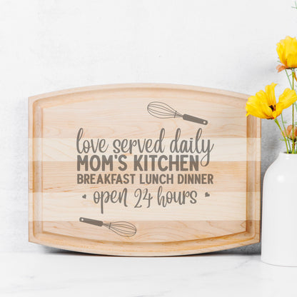 Arched Wood Cutting Board with Groove - 12&quot; x 9&quot;