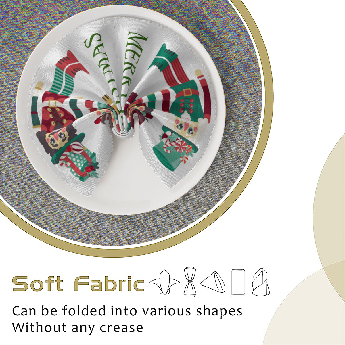 Napkin Fabric｜ Polyester - Nutcrackers