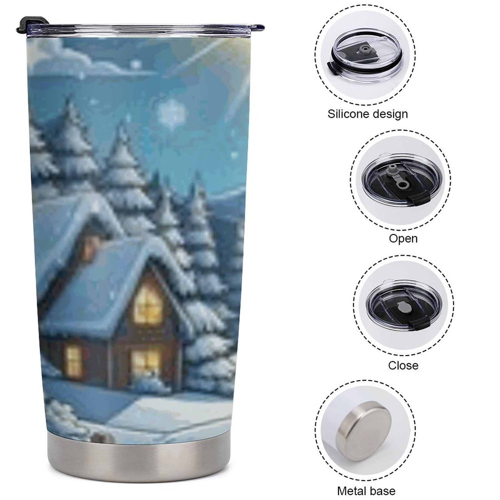 Car Travel Coffee Mug with Lid (All-Over Printing)