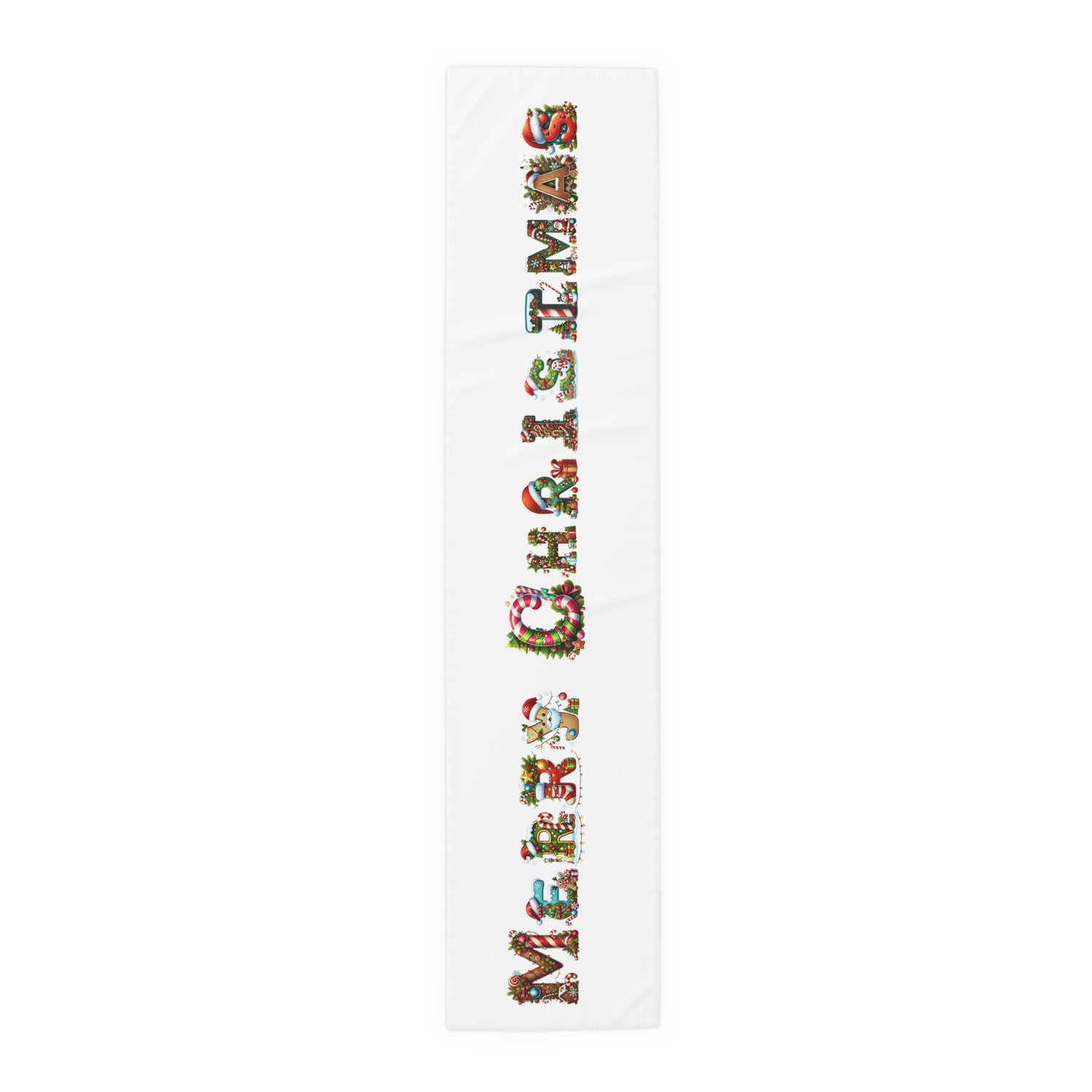 Table Runner - Merry Christmas Cotton Poly Blend