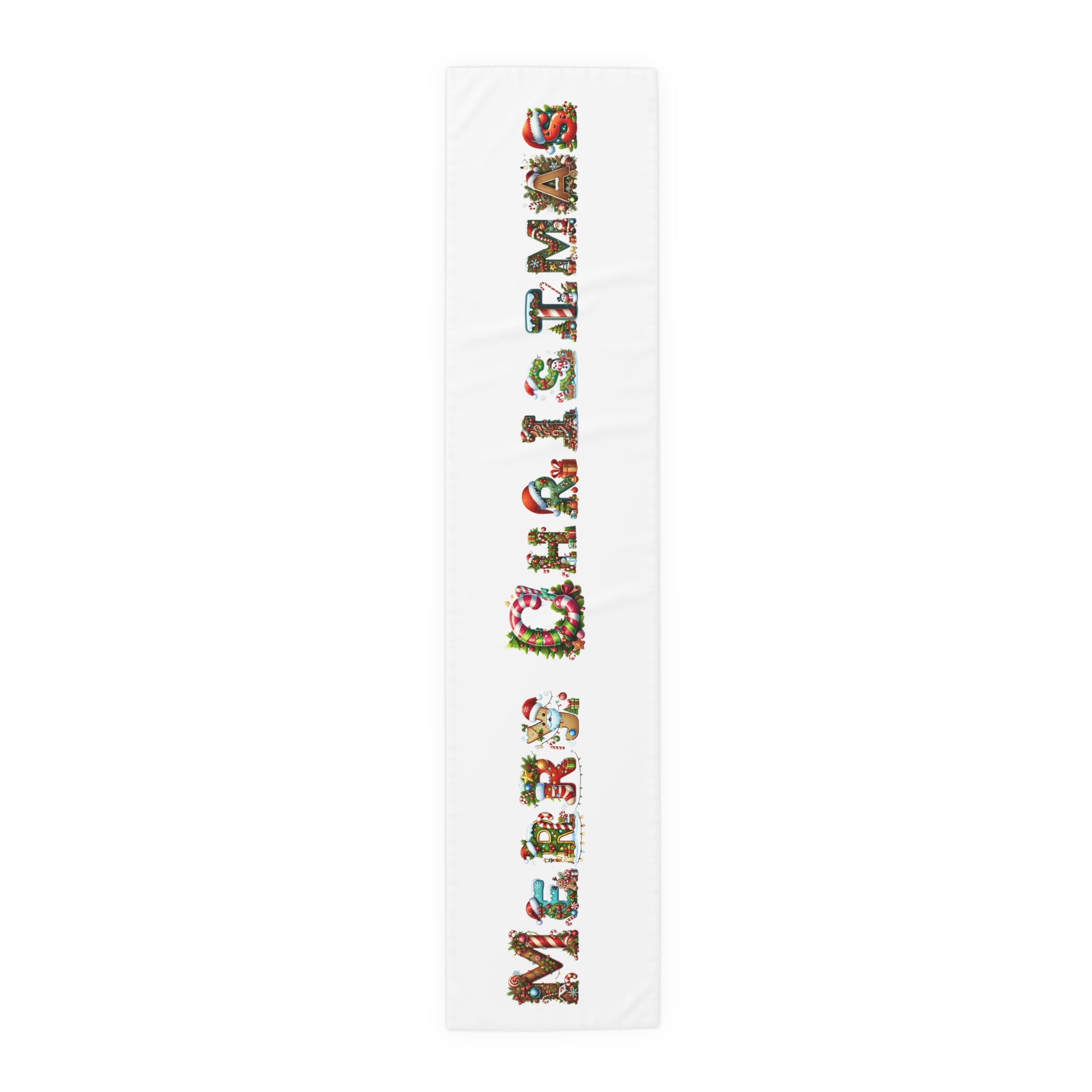 Table Runner - Merry Christmas Cotton Poly Blend