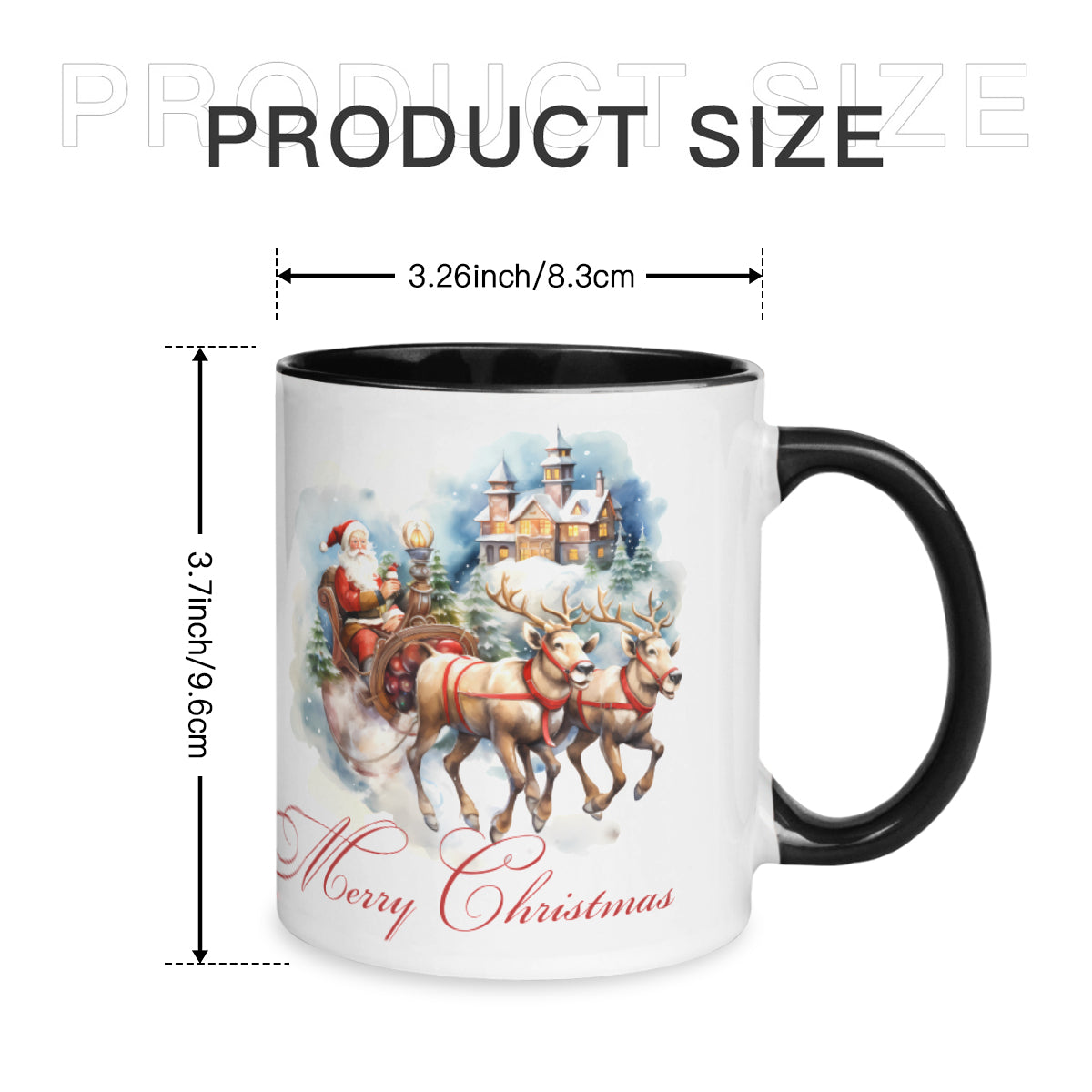 Personalized Two-Tone Mug (325ml/11oz) | Ceramic - Santa Claus is coming