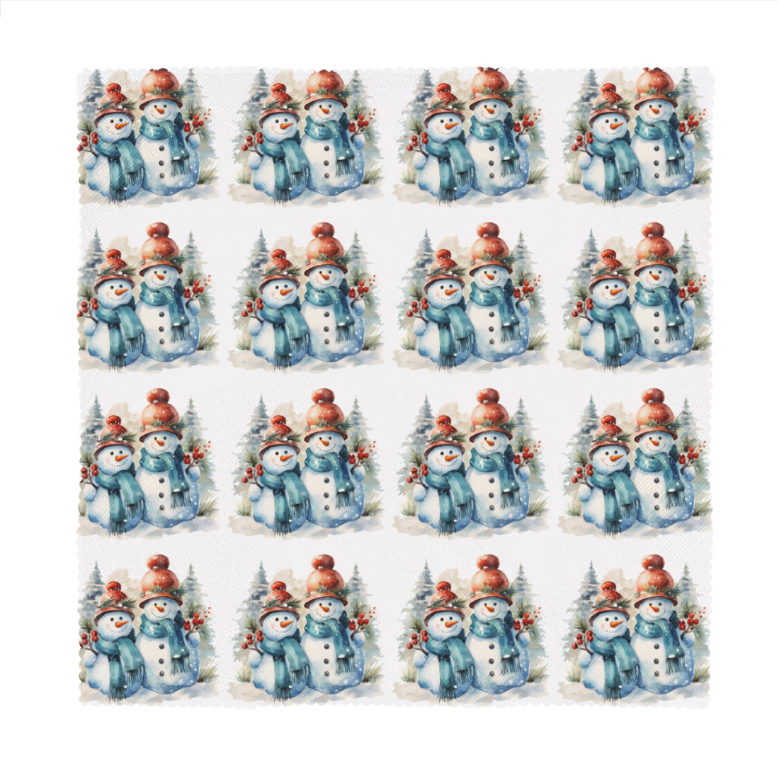 Napkin Fabric｜ Polyester - Snowman Christmas