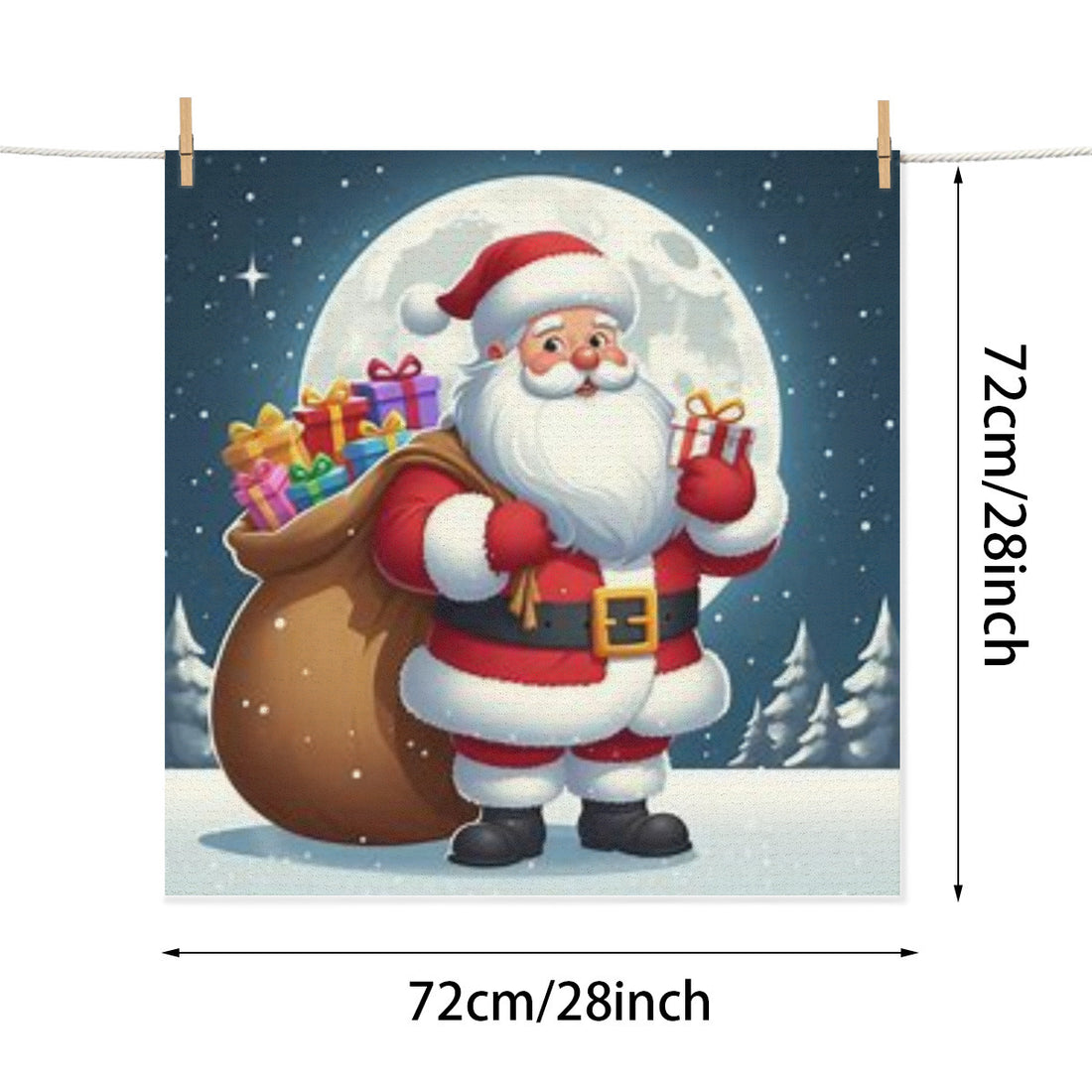 Absorbent material kitchen drying pad | Microfiber - Santa Claus decoration