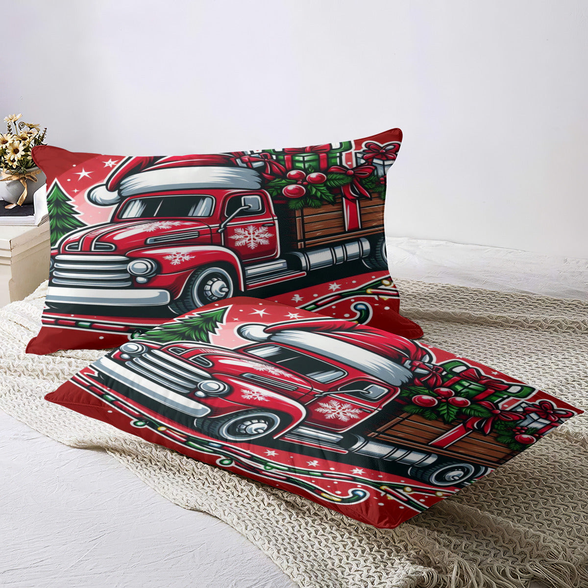 Christmas Truck Bedding four piece set