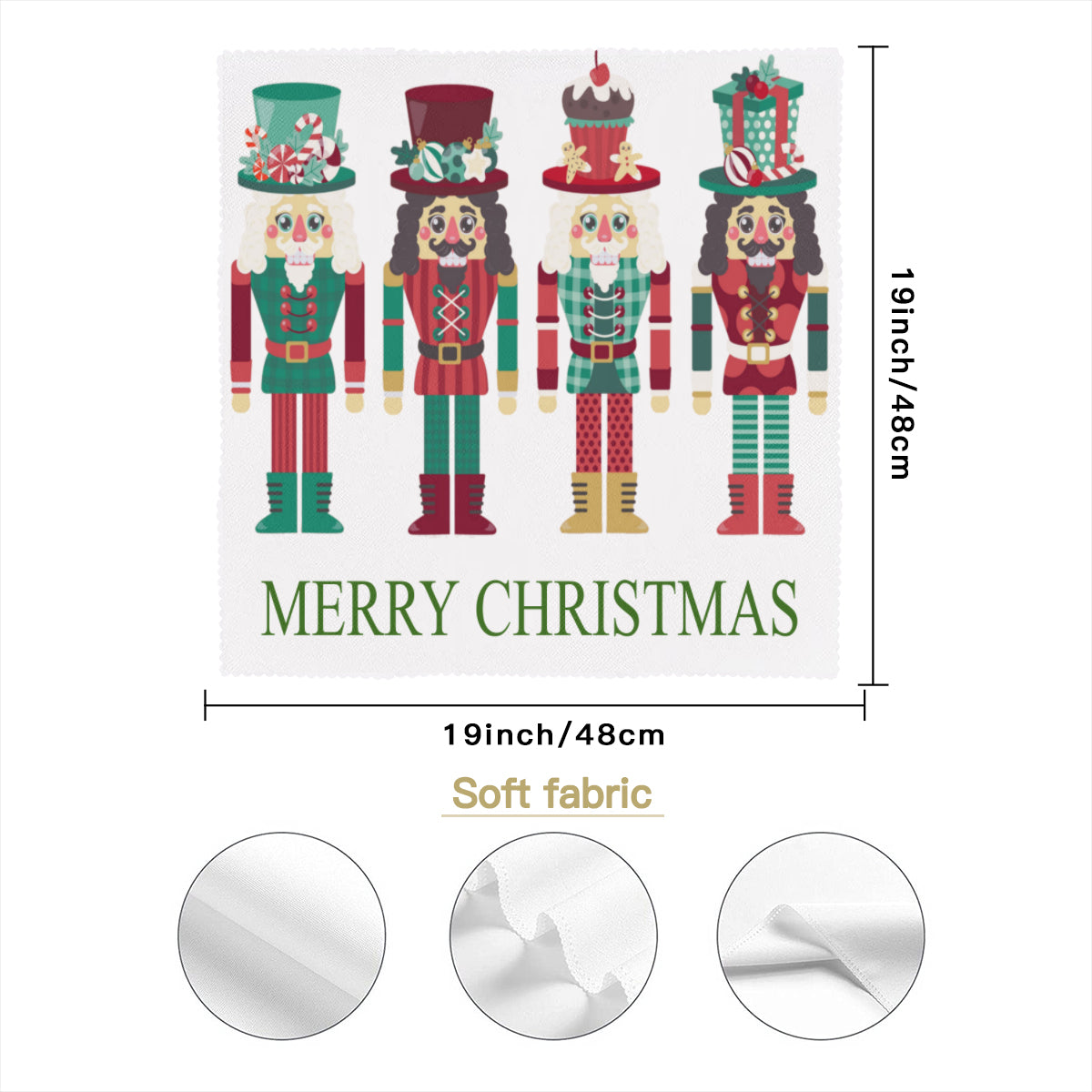 Napkin Fabric｜ Polyester - Nutcrackers