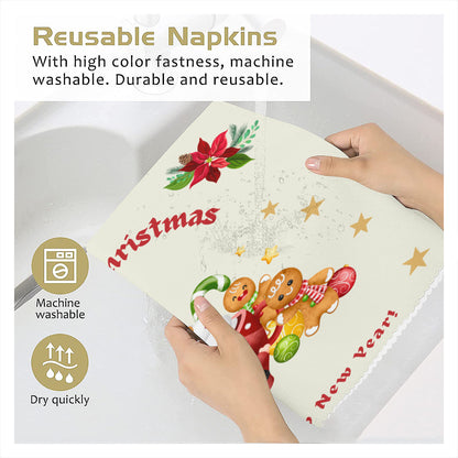 Merry Christmas Napkin Fabric｜ Polyester