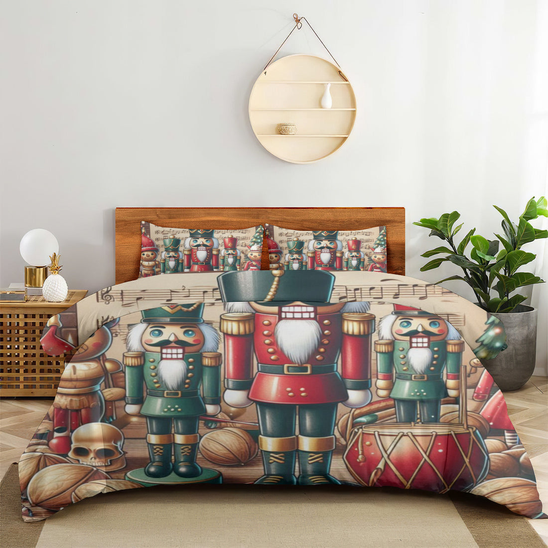 Nutcracker Christmas Quilt Cover Four-Piece Set