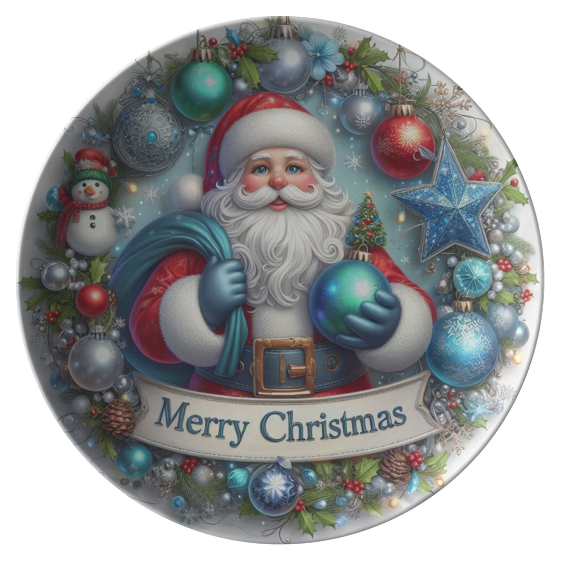 Chriatmas Plate Merry Christmas