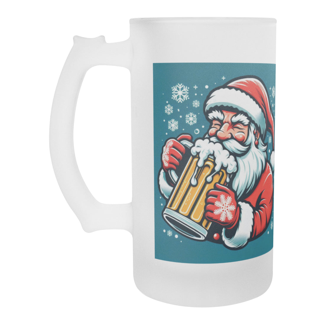 Christmas Beer Stein Santa ClausHey there, beer buddy! Get ready to raise a toast with our awesome 16oz Frosted Beer Stein!
Picture this: a classic pint glass design that feels great in your hand, ChristmasLoving.Shop