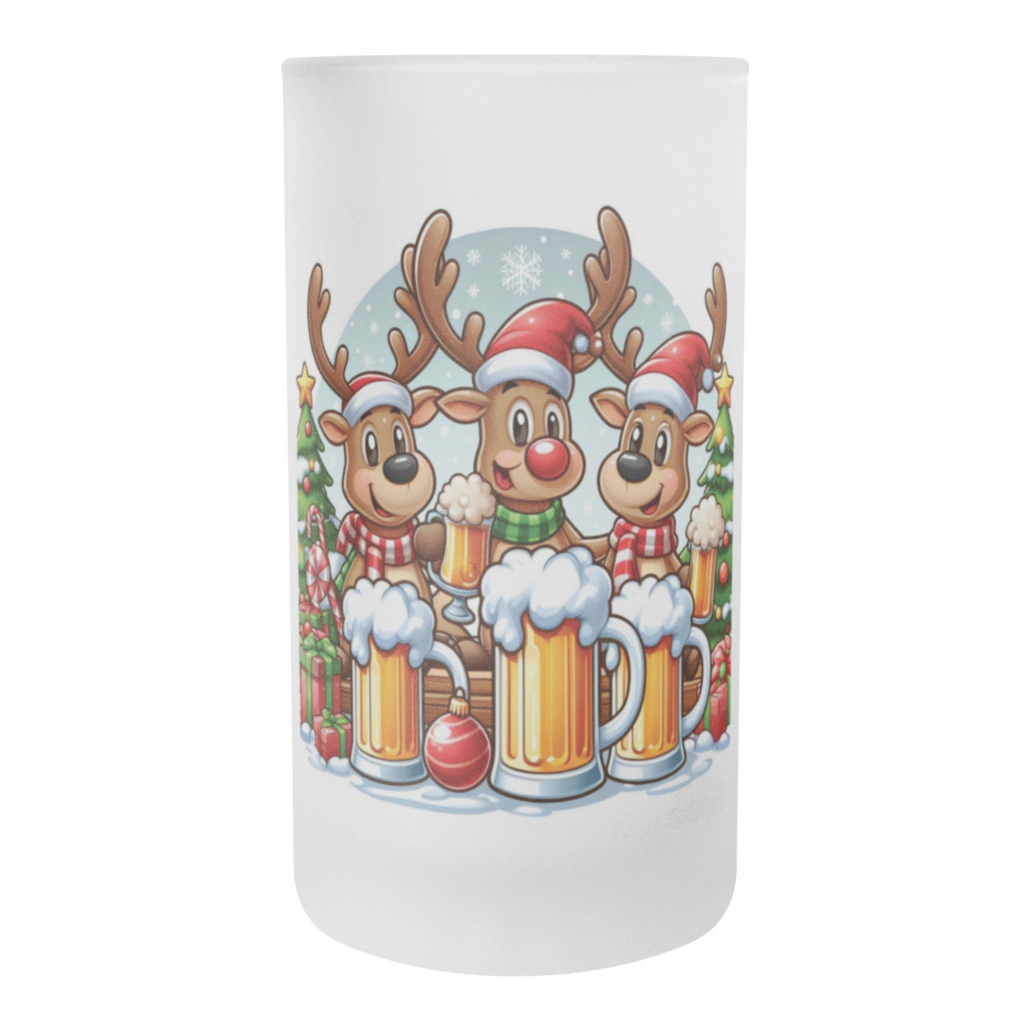 Christmas Funny Beer Stein Reindeers