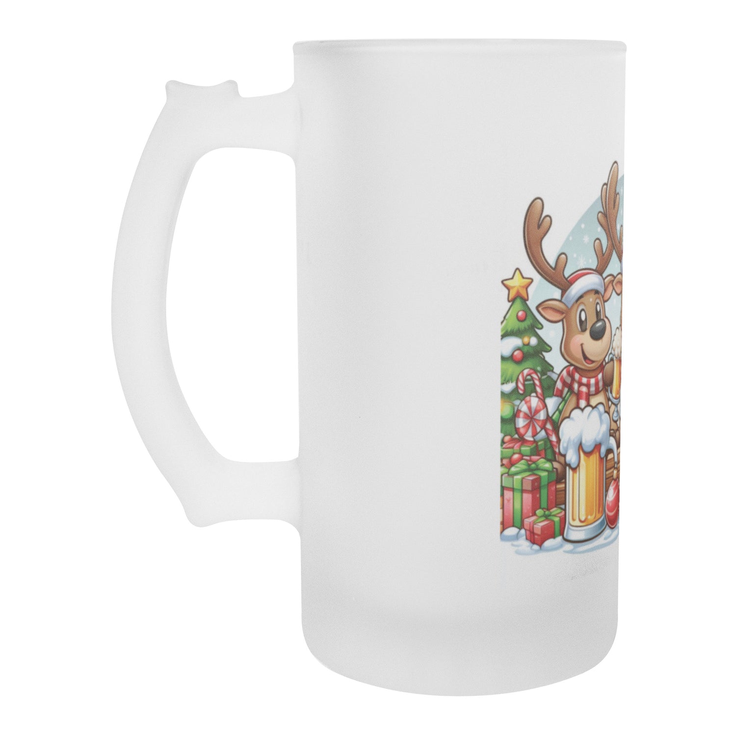 Christmas Funny Beer Stein Reindeers