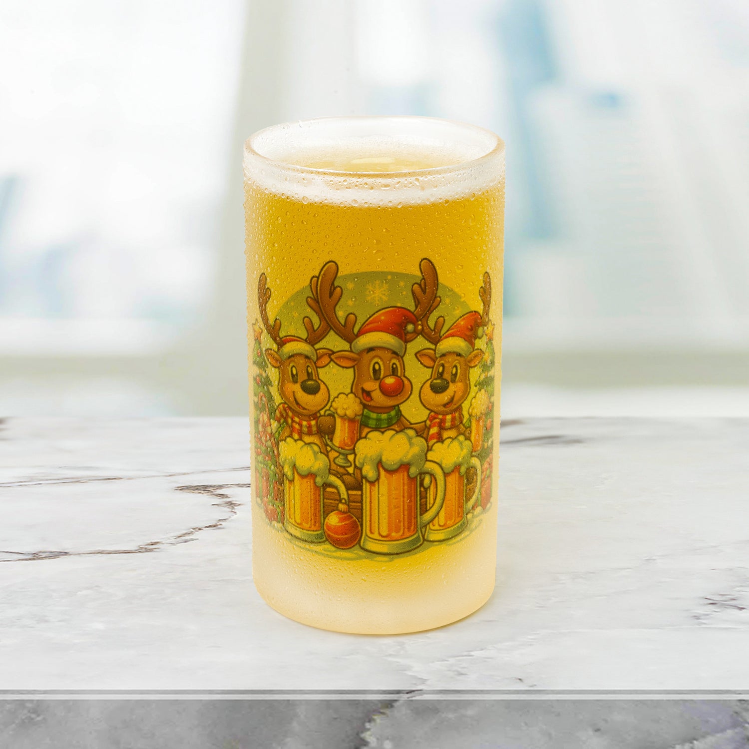 Christmas Funny Beer Stein Reindeers
