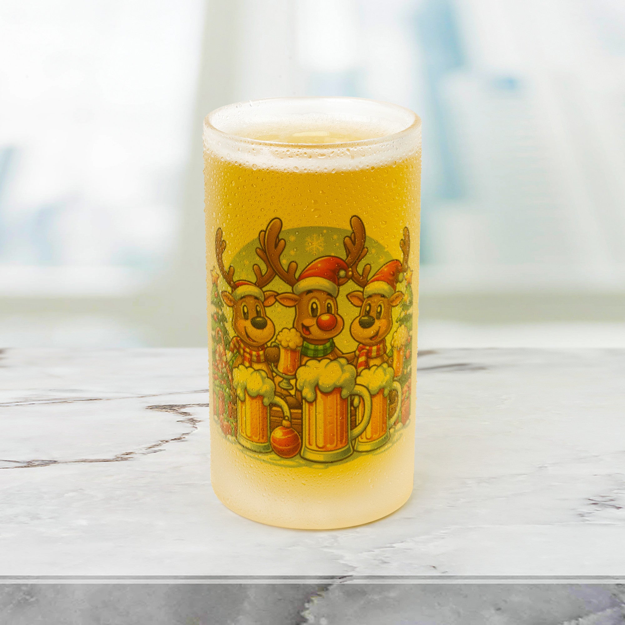 Christmas Funny Beer Stein Reindeers