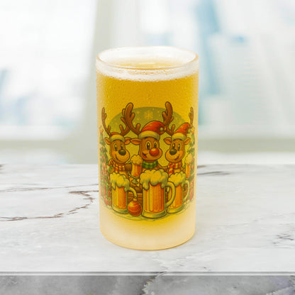 Christmas Funny Beer Stein Reindeers