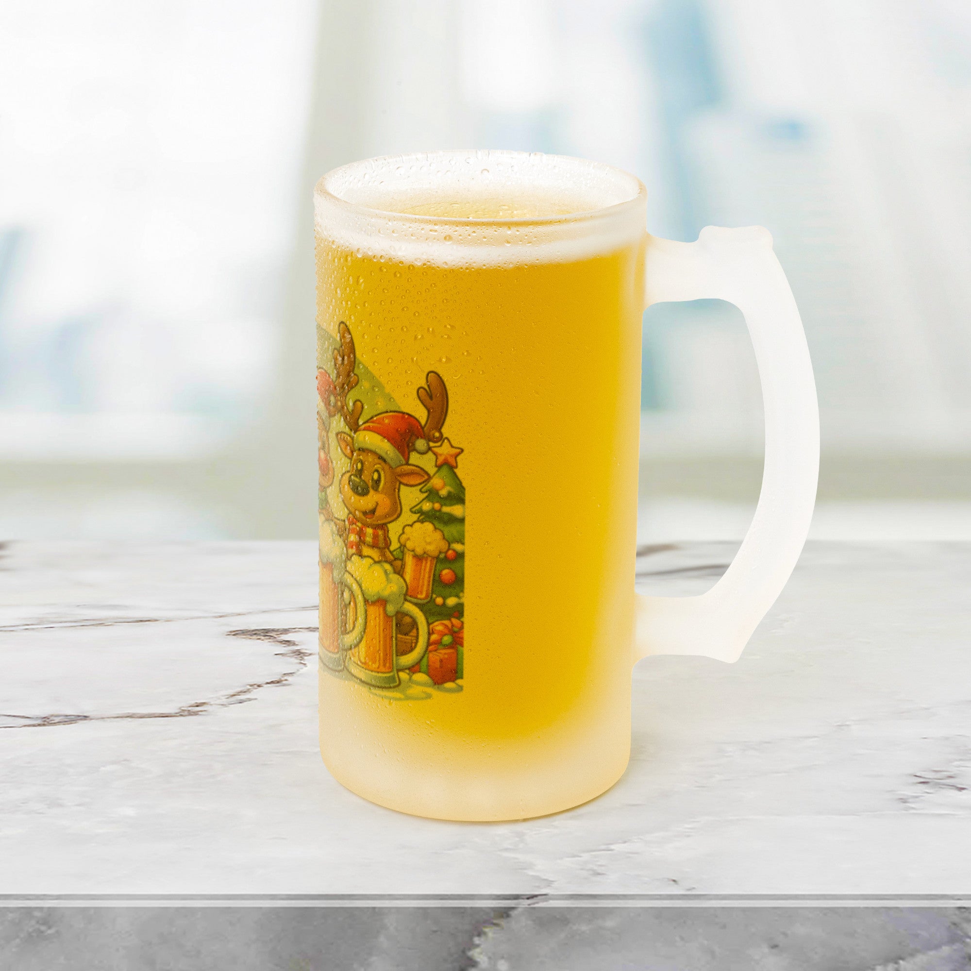 Christmas Funny Beer Stein Reindeers - Default Title - ChristmasLoving.Shop