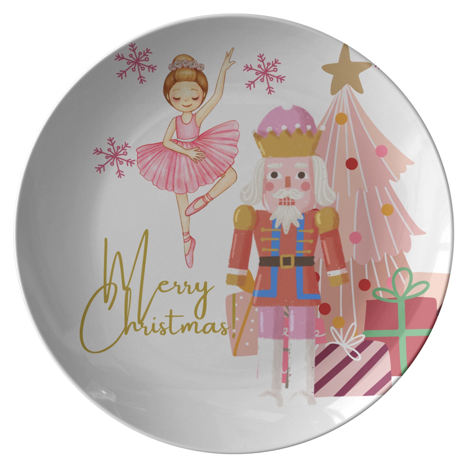Christmas Plate Nutcrackers,  Gift for Cooker, Gift for Baker, ChristmPRODUCT INFORMATION10&quot; dinner plate manufactured from revolutionary polymer that is:

Microwave Safe
Oven Safe (250° up to 1 hour)
Dishwasher Safe
CPSC-Certified
FDAChristmasLoving.Shop