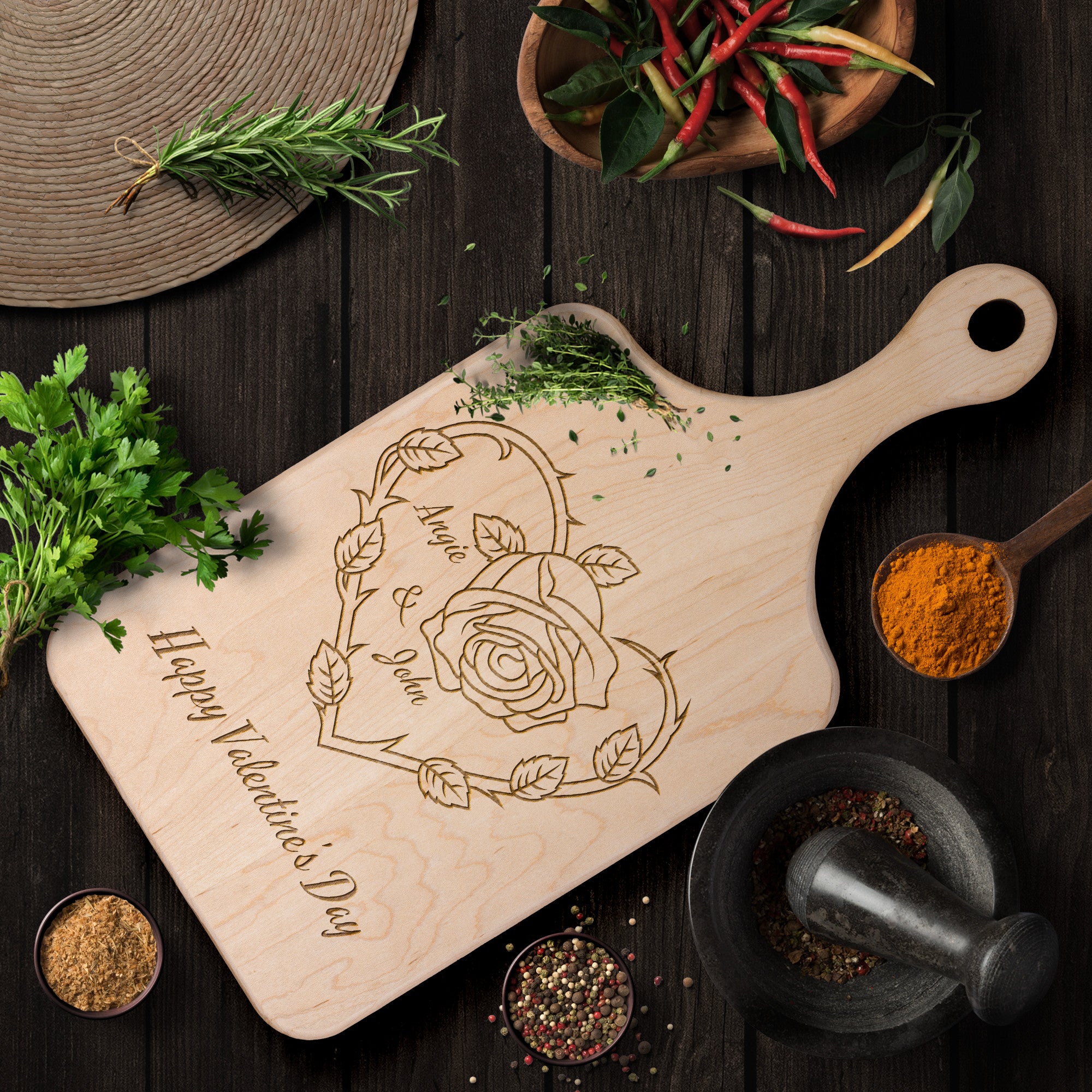 Custom Cutting Board for Valentine&